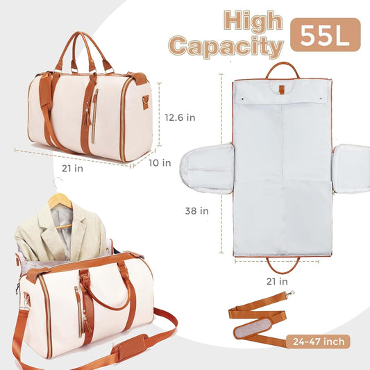 Sac à Vêtements de Voyage 2-en-1 Convertible