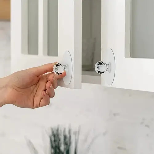 مقابض كريستالية فخمة بلا براغي