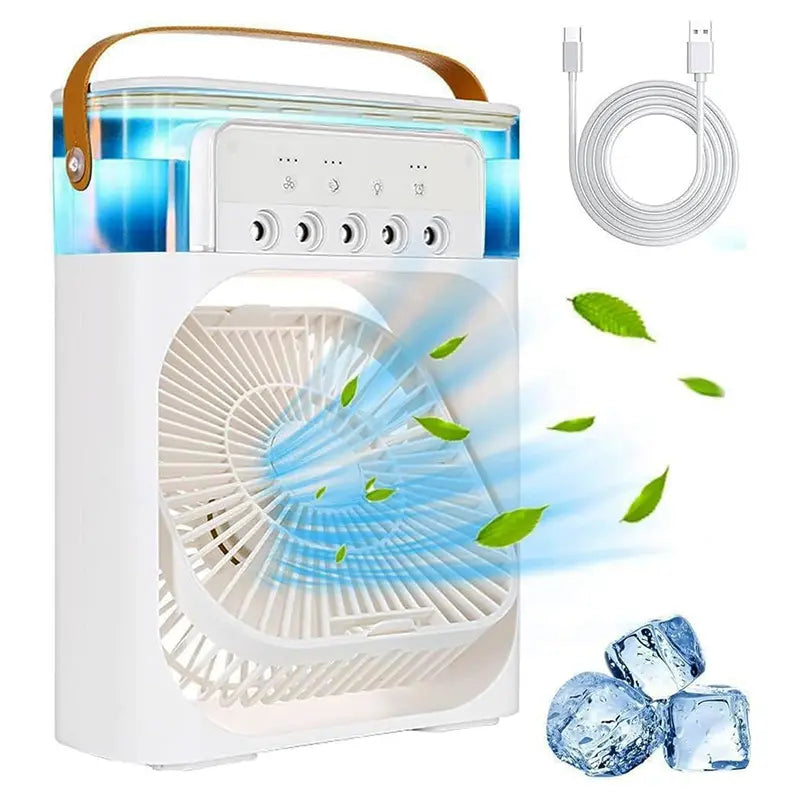 مكيف هواء محمول يعمل بالثلج و تعديل رطوبة الهواء