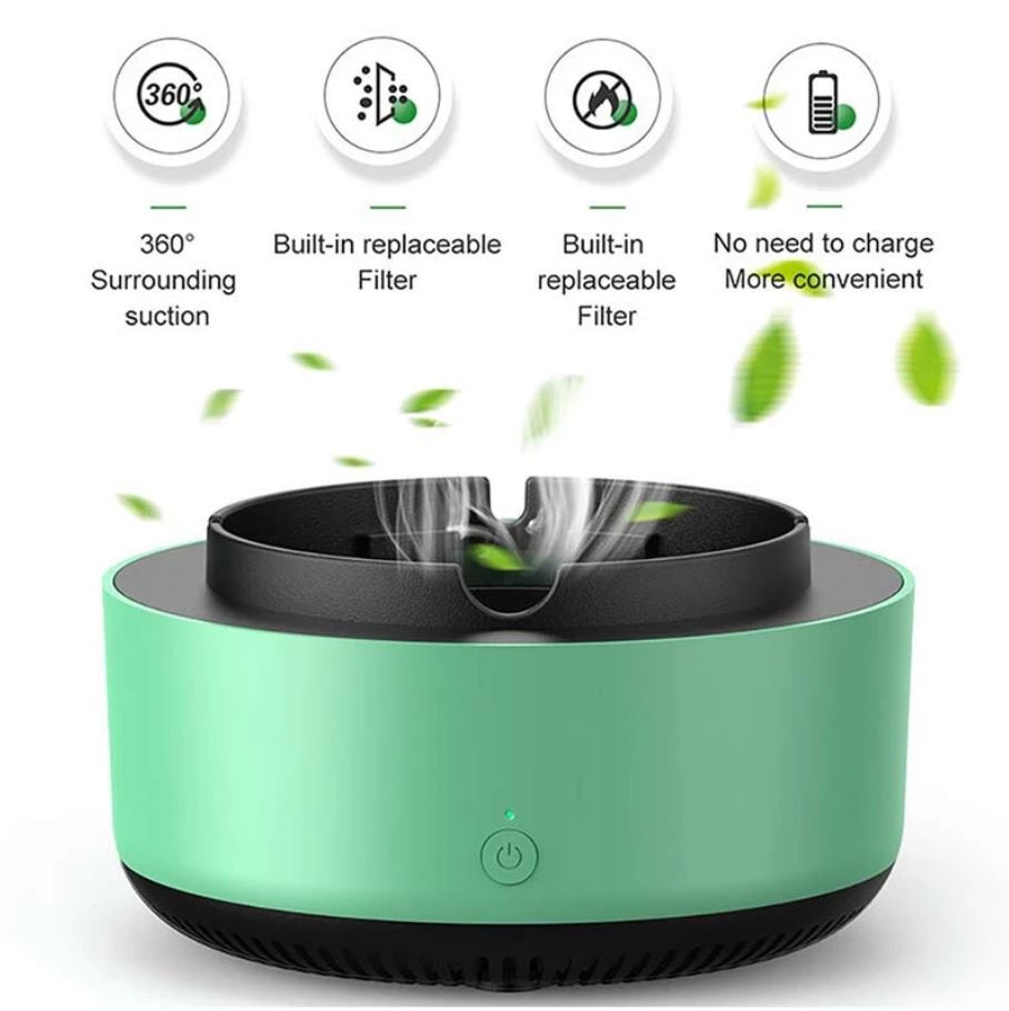 منفضة السجائر متعددة الوظائف 2 في 1 بدون دخان