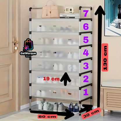 ✨ منظم أحذية 7 طبقات من الالمنيوم