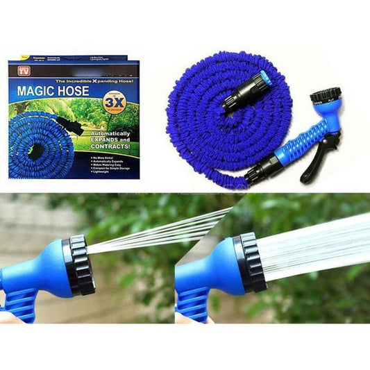Magic Hose خرطوم الماء القابل للتمديد+ مسدس مائي لسقي الحديقة . غسل السيارة .